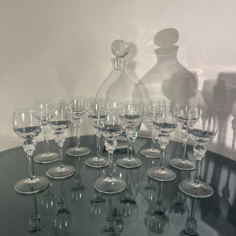 Biri Bristol akevittglass fra Hadeland glassverk