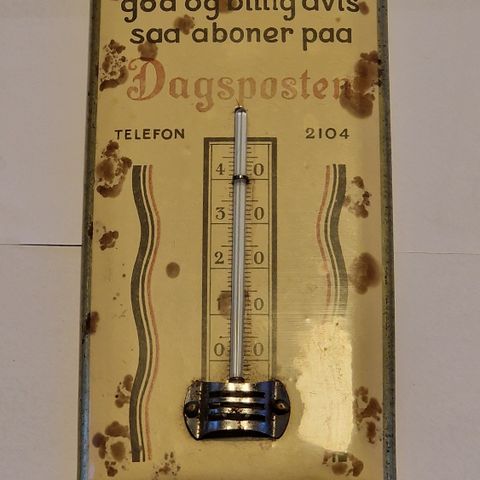 Dagsposten Termometer Retro KAN sendes kr. 75.