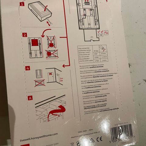 ringeklokke med innebygd trafo