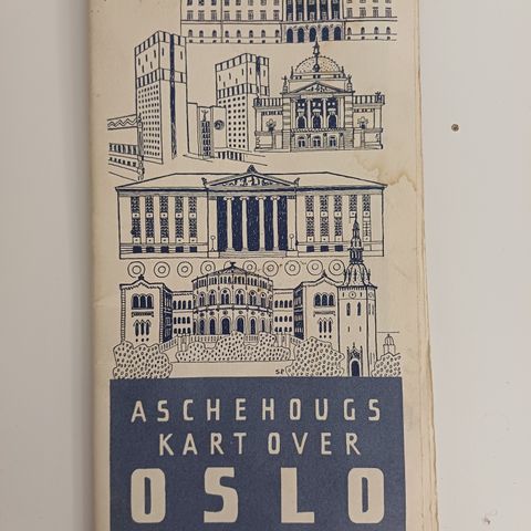 Aschehougs kart over Oslo fra 1966