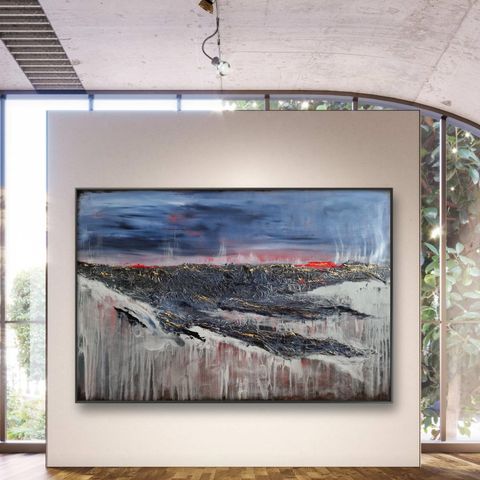 Akrylmaleri på 3D lerret 150x 100 cm - originalt av Mika - tittel : Norge III