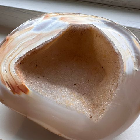 Stor Druzy Agate Geode Cluster stein krystall