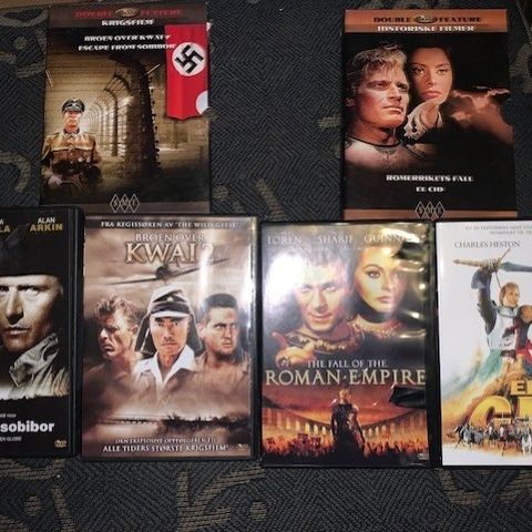 DVD Filmer -4 Historiske og Krigs Filmer -WW2 i Etui/Sett -Double Dvd Feature
