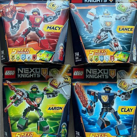 Lego - Nexo Knights - Lance - Macy - Aaron- Clay - til salgs