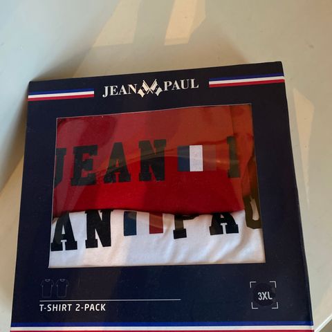 NYTT Jean Paul t- shirt  2 pack str. XXL og 3 XL