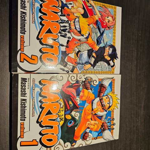 Naruto volum 1 & 2 på engelsk