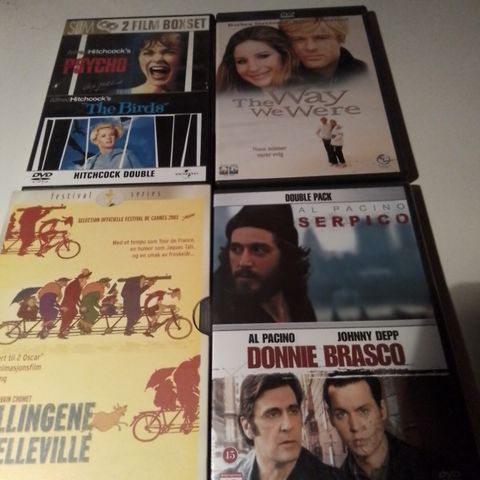 Tvillingene Fra Belleville- Way We Were- Psycho/Birds- Serpico/Donnie Brasco