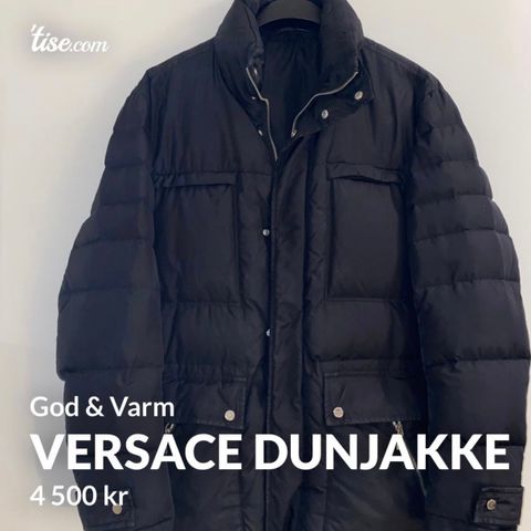 VERSACE dunjakke - god og varm!