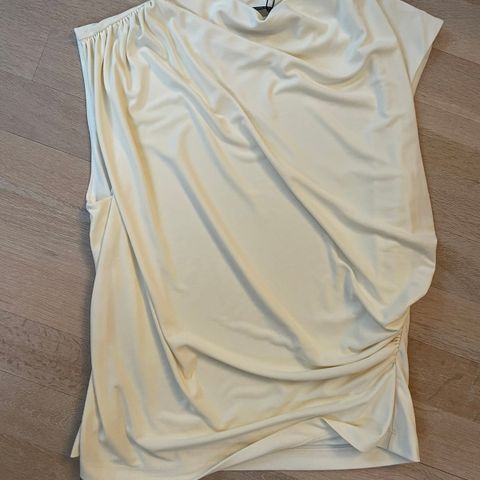 Drapert ubrukt topp - Offwhite - XXL / XL