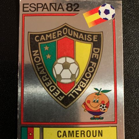 Cameroun badge No 90 Panini VM 1982 fotballkort sticker Spania 82