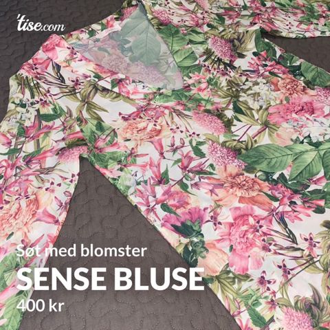 Sense bluse - flott med blomster!