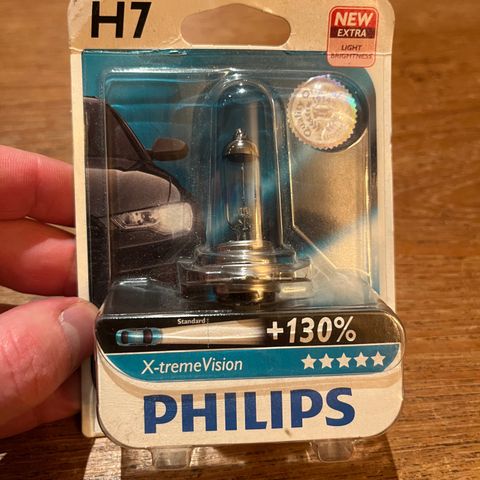 Lyspære bil, Philips H7, 12V, 55W, uåpnet