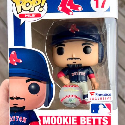 Funko Pop! Mookie Betts (Navy Jersey) | MLB Boston Red Sox (17) Excl. Fanatics