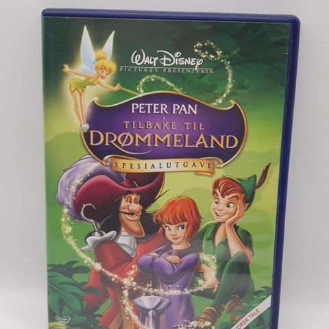 Peter Pan tilbake til Drømmeland. Spesialutgave. Dvd