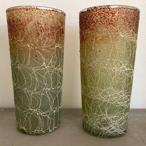 Vintage/Retro to spagetti glass fra USA