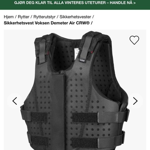 Ridevest/ sikkerhetsvest CRW Demeter Air