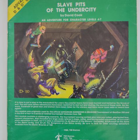 Dungeons & Dragons 1e - A1 Slave Pits of the Undercity