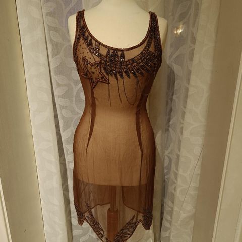 Vintage Bluse/kjole Gatsby-stil Original 1990s.