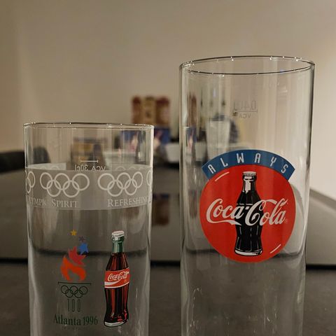 Coca cola glass Atlanta 1996 + Always Coca Cola