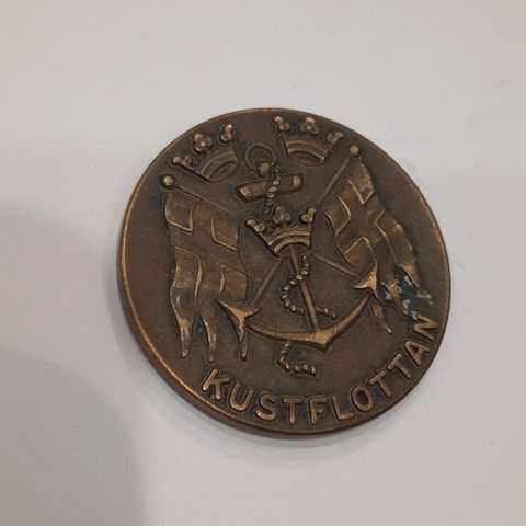 Kustflottan - 2 Pr. Fotboll 1953 - Medalje / Token