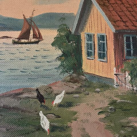 Maleri av lokal Karmøy kunstner Edvin Olsen
