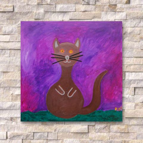 Maleri av søt katt 🐱