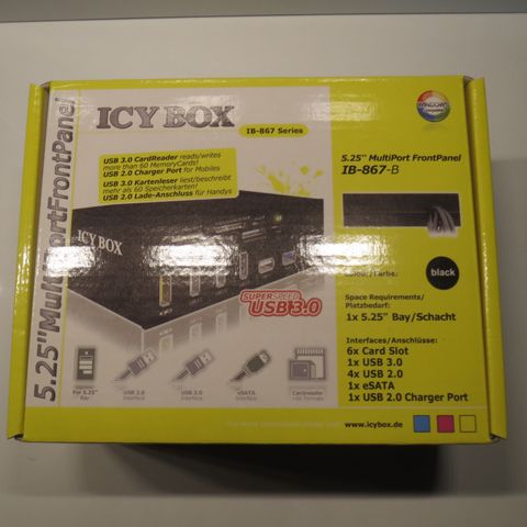 ICY BOX Multiport front panel 5.25"   IB-867 -B