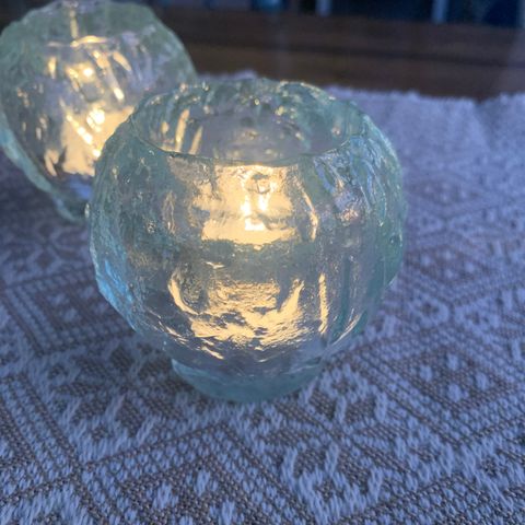 Randsfjord glass snowball telys.