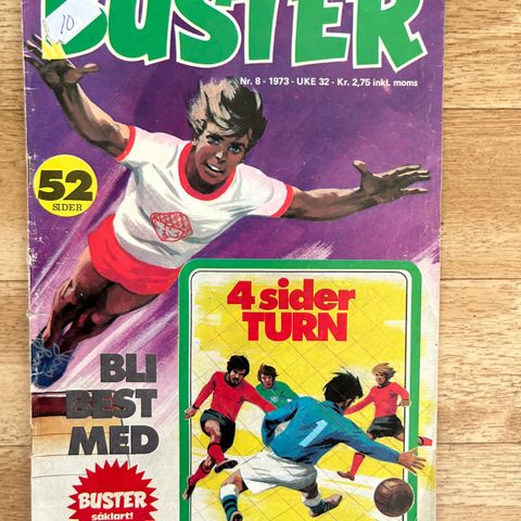 Tegneserie BUSTER 1973 fotball, turn, sport