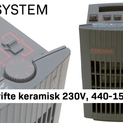 TILBUD! Keramisk Varmevifte 230V,1500W