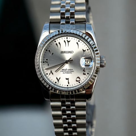 (NY) Seiko Datejust " Silver Arabic" Mod