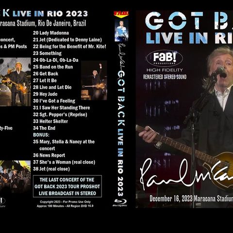 Paul McCartney Rio De Janeiro 2023 Blu Ray