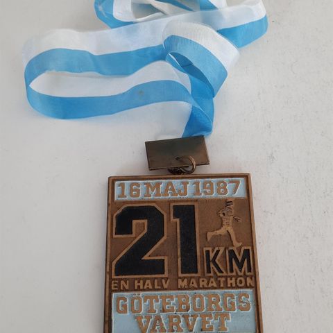 16 maj 1987 - Göteborgsvarvet - 21 KM - Medalje