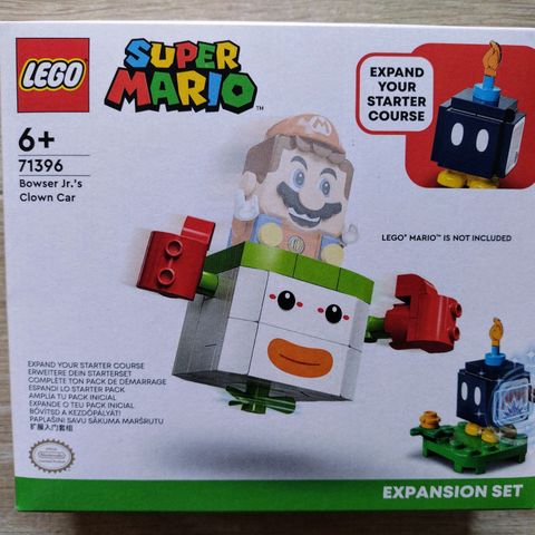 Lego Super Mario 71396 Ekstrab Bowser Jr. med Clown Car.  Ny uåpnet/utgått sett.