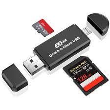 Micro USB OTG to USB 2.0 Adapter; SD/Micro SD Card Reader with Standard USB