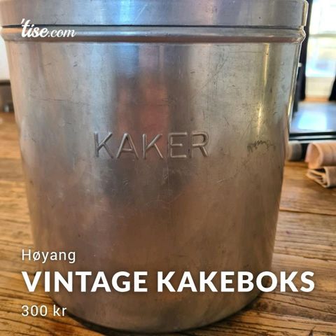 Retro kakeboks fra Høyang.