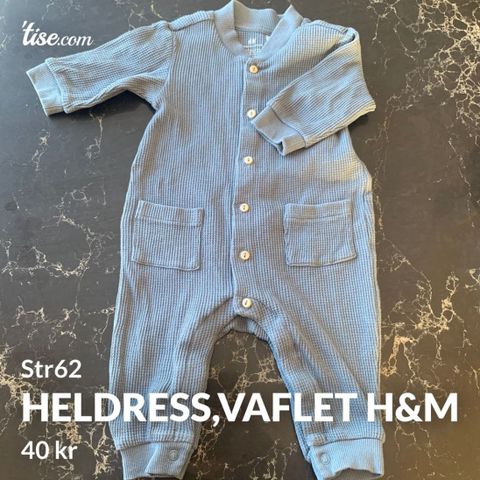 Heldress, vaflet H&M str 62