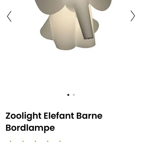 Zoolight elefant bordlampe til barnerommet