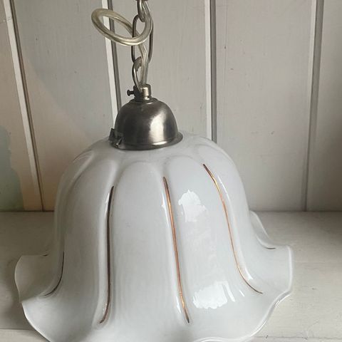 Vintage taklampe i glass