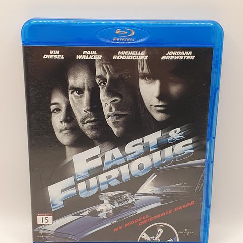 Fast & Furious. Norsk cover Blu-ray