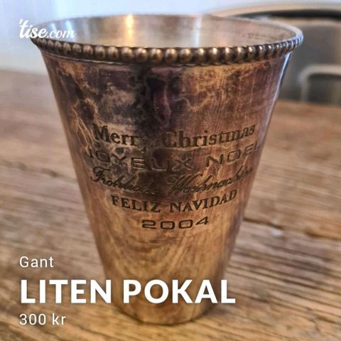 Liten pokal fra Gant.