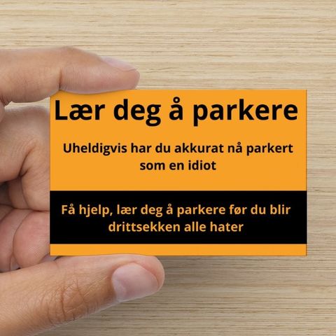 Parkerer folk håpløst?