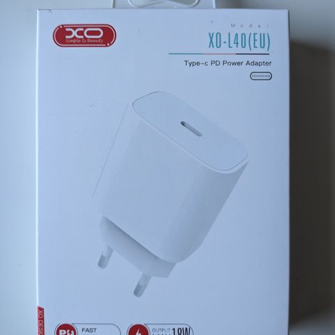 Lader iOS iPhone 18W fort lader charger USB-C