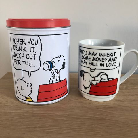 Snoopy/peanuts boks og krus
