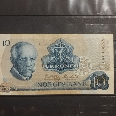 Seddel 10 kroner 1984 Norge Fridtjof Nansen