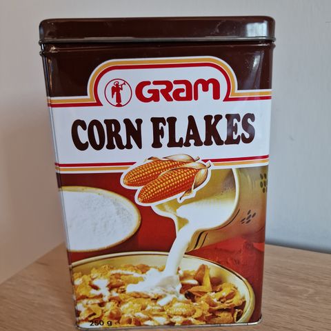 Eldre Corn Flakes metallboks