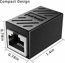 RJ45  Coupler Ethernet fllere typer hvite svarte + tlf plugg kompatibel