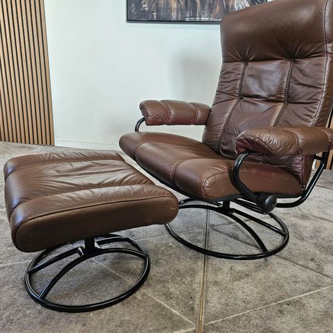 Ekornes Original Stressless lenestol m/krakk fra 80-tallet