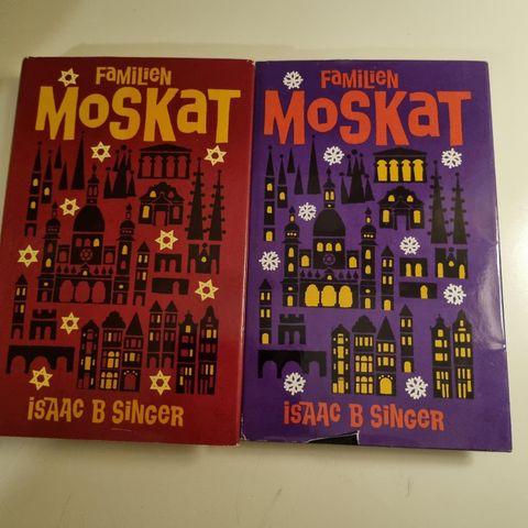 Familien Moskat. Innbundet. Selges samlet kr 40