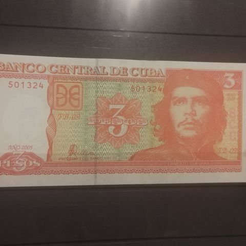 Sedler fra Cuba 3 pesos / Banco Central De Cuba